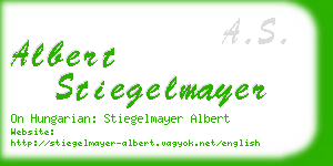 albert stiegelmayer business card